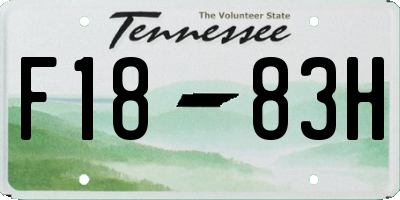TN license plate F1883H