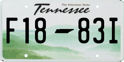 TN license plate F1883I
