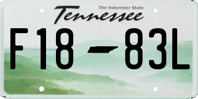 TN license plate F1883L