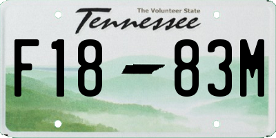 TN license plate F1883M