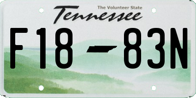 TN license plate F1883N