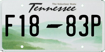 TN license plate F1883P