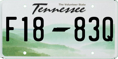 TN license plate F1883Q