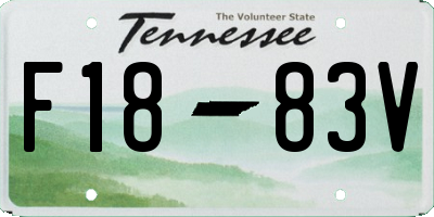 TN license plate F1883V