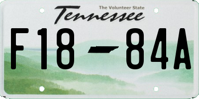 TN license plate F1884A