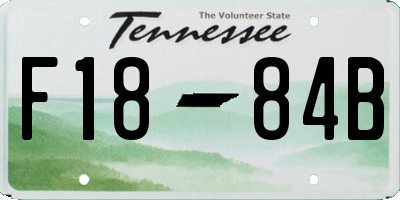 TN license plate F1884B