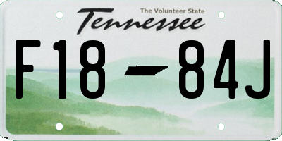 TN license plate F1884J