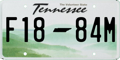 TN license plate F1884M