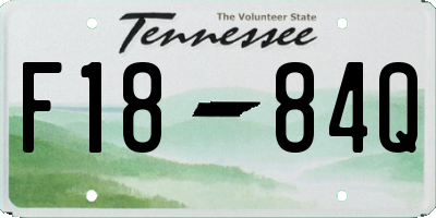 TN license plate F1884Q