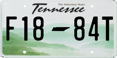 TN license plate F1884T
