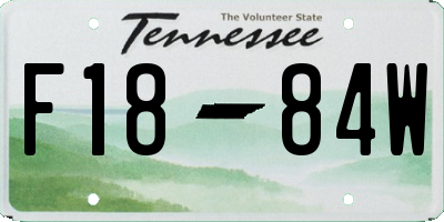 TN license plate F1884W