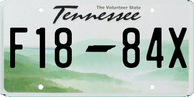 TN license plate F1884X