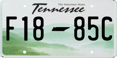 TN license plate F1885C