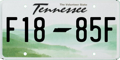 TN license plate F1885F