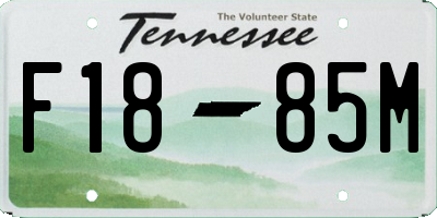 TN license plate F1885M
