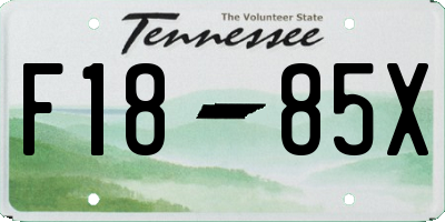 TN license plate F1885X