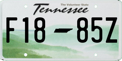 TN license plate F1885Z