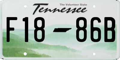 TN license plate F1886B