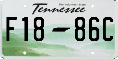 TN license plate F1886C