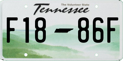 TN license plate F1886F