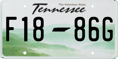 TN license plate F1886G