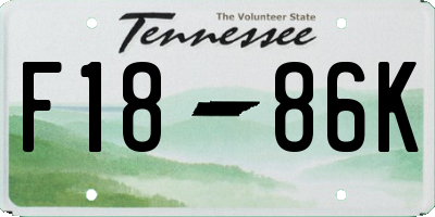 TN license plate F1886K