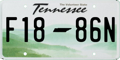 TN license plate F1886N