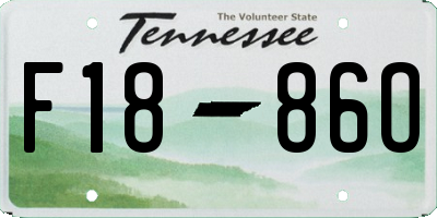 TN license plate F1886O