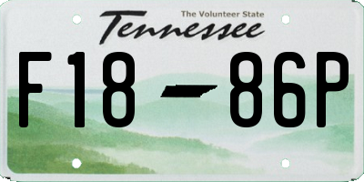 TN license plate F1886P