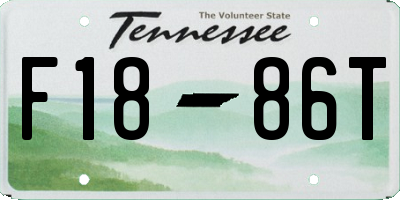 TN license plate F1886T