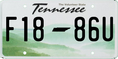 TN license plate F1886U