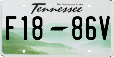 TN license plate F1886V
