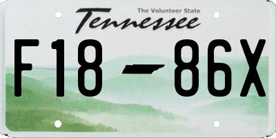TN license plate F1886X