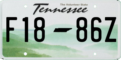 TN license plate F1886Z