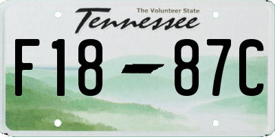 TN license plate F1887C