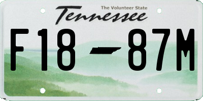 TN license plate F1887M