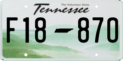 TN license plate F1887O