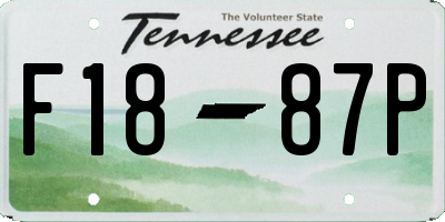 TN license plate F1887P