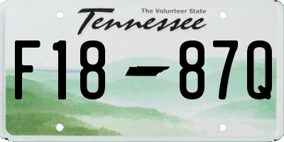 TN license plate F1887Q