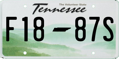 TN license plate F1887S