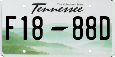 TN license plate F1888D