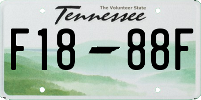 TN license plate F1888F