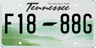 TN license plate F1888G
