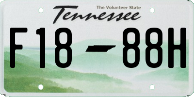 TN license plate F1888H