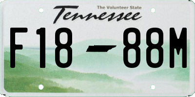 TN license plate F1888M