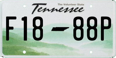 TN license plate F1888P
