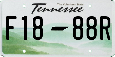 TN license plate F1888R