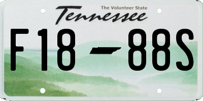 TN license plate F1888S