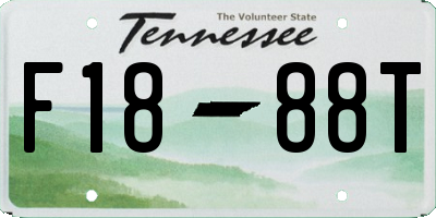 TN license plate F1888T