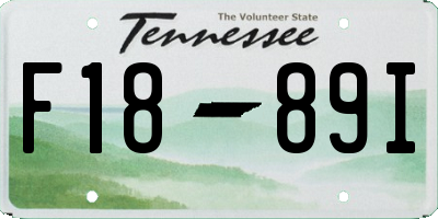 TN license plate F1889I